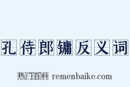 孔侍郎镛反义词是什么意思的图片